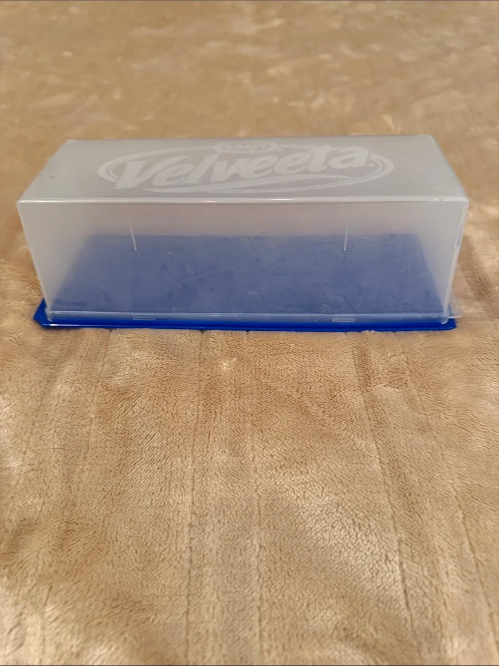 Vintage Velveeta Cheese Storage Container - Blue/Clear